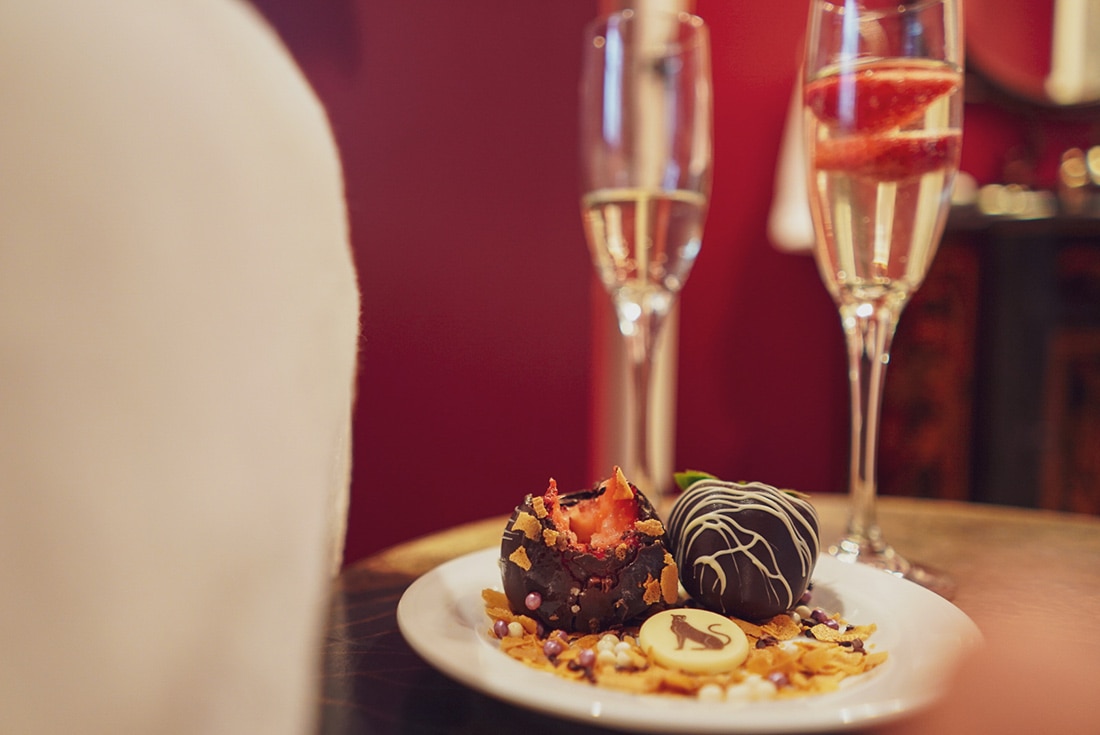 Chocolate Covered Strawberries available at the Reluctant Panther Hotel