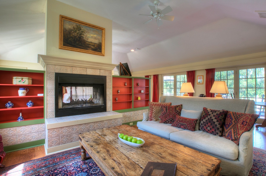 Fire Place in the Deluxe Suite at the Reluctant Panther